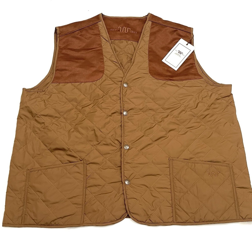 NEW King Ranch Quilted Ranch Vest 2XL Brown Waterproof Windproof Lightweight